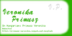 veronika primusz business card